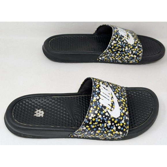 Nike Benassi JDI Print 618919-037 Flowers Floral Slides Sandals Shoes Women's 11 - Picture 1 of 6